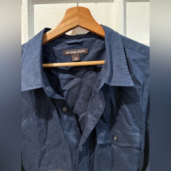 Michael Kors Dark Blue Shirt Jacket - Picture 2 of 4